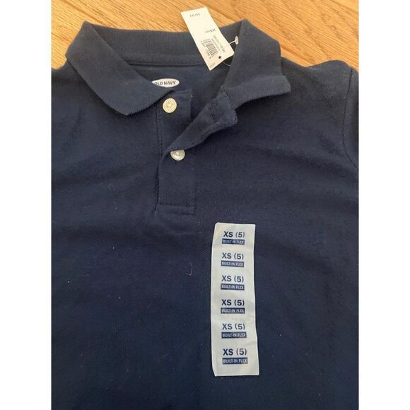 NWT Old Navy, little boys short sleeve navy blue polo shirt size XS (5) - Picture 2 of 7